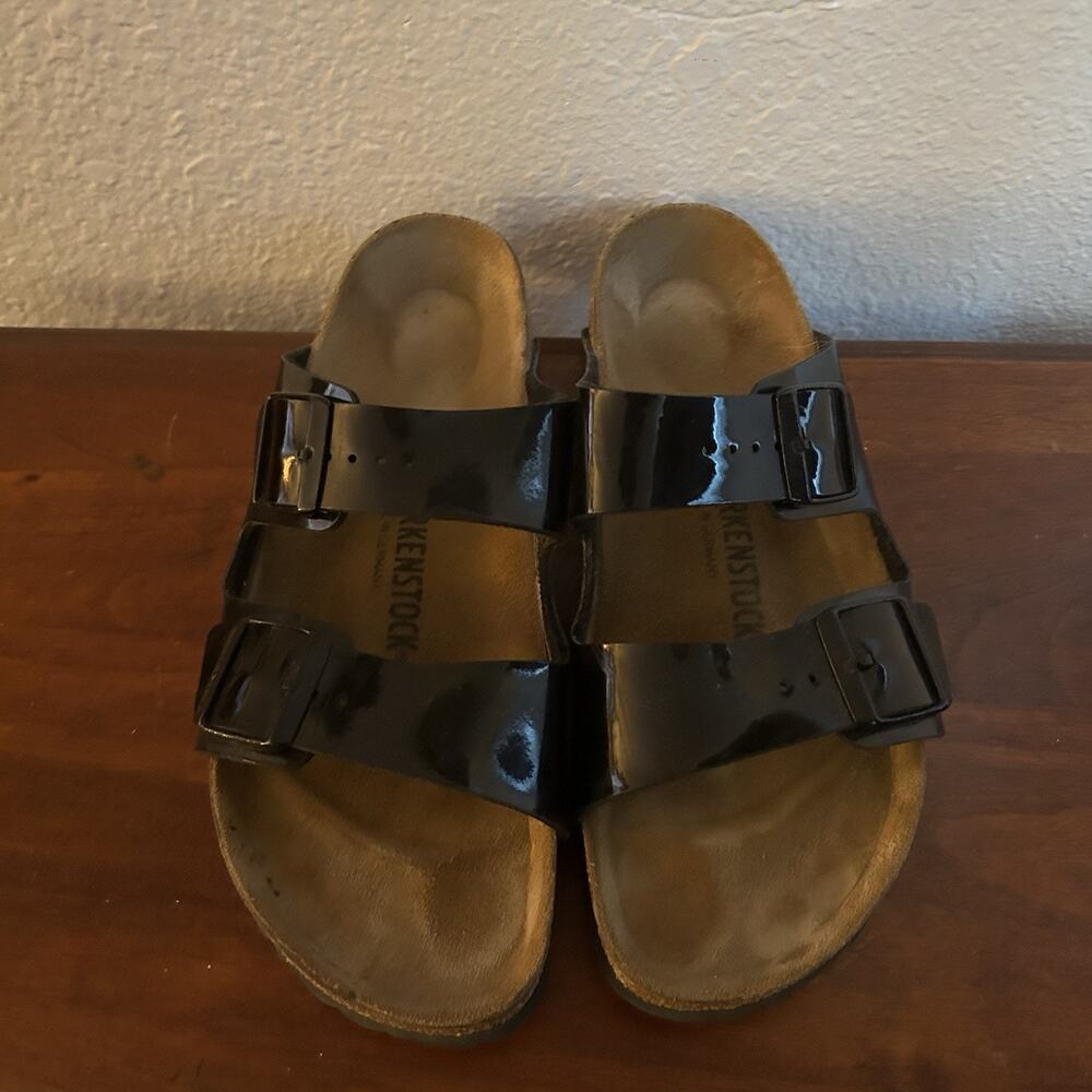 Birkenstock Women's Sandals Black Patent Leather Size 42